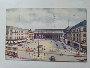 City Square, Dundee, Scotland, Social History 1948 Vintage Postcard - PPC 2239 - Picture 1 of 2