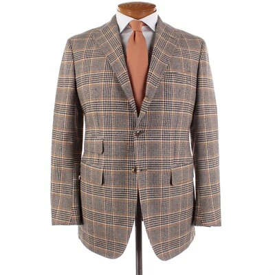 Sartoria Partenopea NWOT Wool/Cashmere Sport Coat Size 50R (40R) In Brown Plaid - Image 1 of 4