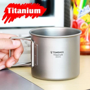 TOMSHOO Titanium Cup 650ml Outdoor Portable Camping Picnic Water Cup Mug Y4C3 - Picture 1 of 12