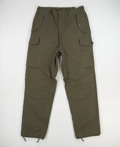 PEERLESS GARMENTS 60'S Cargo Combat Trousers W32 L33 Green Canadian Military - Picture 1 of 16