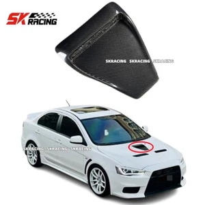 Fits 08-15 Mitsubishi Evolution EVO Real Carbon Fiber Scoop Hood Air Vent Intake - Imagen 1 de 21
