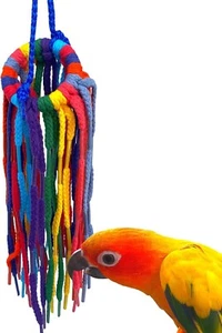 Aglet Heaven Parrot Bird Toy 11.00" High X 2.25" Wide, Conure Quaker Cockatiel - Picture 1 of 7