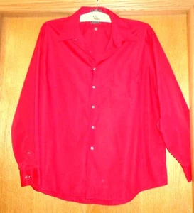 Mans sz 2X - 18,36/37 Red dress SHIRT - Arrow - worn once - slight tails - SHARP - Picture 1 of 3