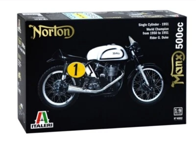 KIT MODELLINO MOTO STATICO ITALERI NORTON MANX 500CC MODELLISMO SCALA 1:9 - Immagine 1 di 4