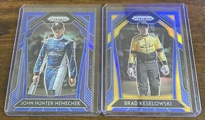John Hunter Nemechek Brad Keselowski 2020 Panini Prizm Blue Prizm Lot (2) RL01 - Picture 1 of 2