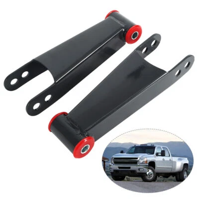 3" Rear Drop Shackles For 2001-2010 Chevy GMC Sierra Silverado 1500HD 3500HD 2WD - Image 1 of 4