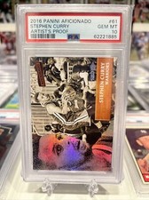 Stephen Curry 2016 Panini Aficionado #61 Artist's Proof PSA 10 GEM MINT Invest!