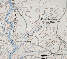 1891 Ashland Alabama lineville Vintage 30-Minute usgs Mapa Topográfico Topo