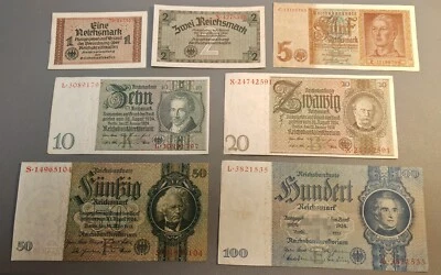 1 - 100 Reichsmark  Banknoten WK2 - Bild 1 von 2