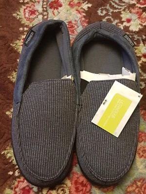 МУЖСКИЕ ТАПОЧКИ МОКАСИНЫ СКОЛЬЖЕНИЯ НА ПЛОСКИЙ ПАМЯТИ ПЕНЫ ТЕПЛЫЙ ИСКУССТВЕННЫЙ МЕХ РАЗМЕР UK 11 - Изображение 1 из 3