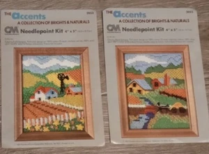 2 kits de punta de aguja CM Country Road & Field Sampler 1981 vintage 4x5 cada uno arrancado - Imagen 1 de 2