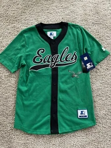 NUEVA Camiseta de Béisbol Philadelphia Eagles Starter Logo Retro Kelly Verde Pequeña Med - Imagen 1 de 5