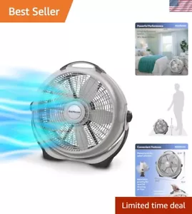 High-Performance 3-Speed Floor Fan with Pivoting Head for Superior Airflow - Picture 1 of 11
