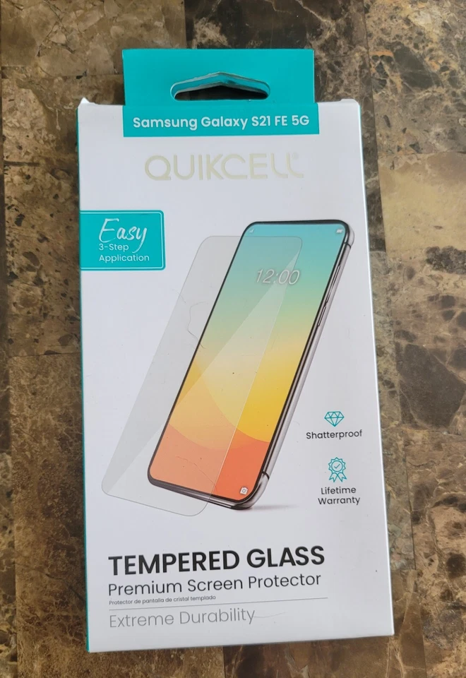 Quikcell Samsung Galaxy S21 FE 5g Tempered Glass Screen Protector NEW - Image 1 of 1