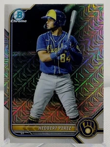 Hedbert Perez Mojo Refractor 2022 Bowman Chrome Milwaukee Brewers #BCP-67 - Picture 1 of 2