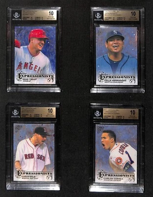2017 TOPPS GALLERY EXPRESSIONISTS SSP SET 1-30 BGS 10 9.5 9 TROUT POP 1 RARE - Image 1 of 4