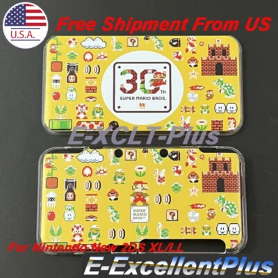 Replacement For Nintendo New 2DS XL / LL Protective Case Shell Cover Super Mario - Image 1 of 3
