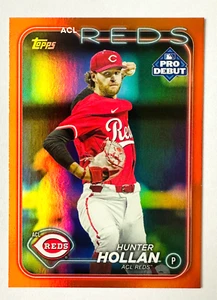 2024 Topps Pro Debut Hunter Hollan ORANGE FOIL Prospect RC SP #/25 Reds! - Picture 1 of 3