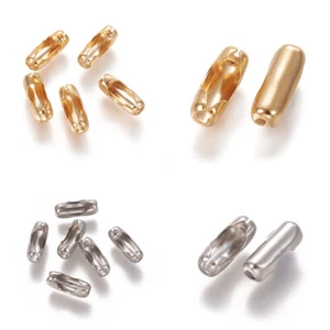 50Pcs 304 Stainless Steel Ball Chain Connectors 9x3.5mm Fit for 2.4mm Ball Chain - Picture 1 of 8