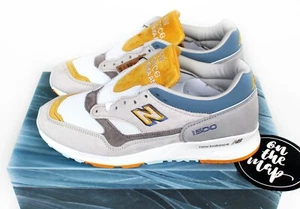 END x New Balance 1500 Gris Garza Azul Amarillo Exclusivo Reino Unido 5 6 7 EE. UU. M1500HE0 Nuevo - Imagen 1 de 12
