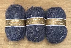 Patons Divine Yarn Denim Storm bulky 142yds 3.5oz acrylic mohair poly (3 Skeins) - Picture 1 of 4