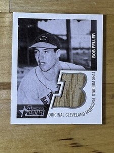 Bob Feller 2001 Bowman Heritage Stadium Seat #BHM-BF Cleveland Indians Mint
