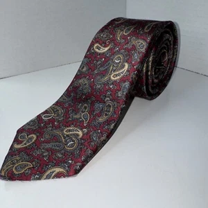 Oscar de la Renta Herren Seidenkrawatte Paisley 100% importierte Seide - Bild 1 von 4