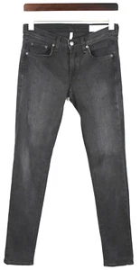 Rag & Bone Skinny Damen W27 Dehnbar Niedrige Taille Schwarz Verblichen Zip Jeans - Bild 1 von 6