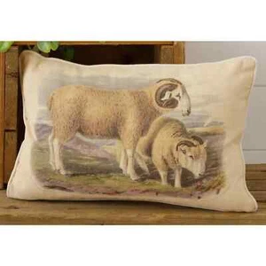 New Primitive Antique Style VINTAGE SHEEP PILLOW Decorative Accent 10" x 16" - Picture 1 of 1