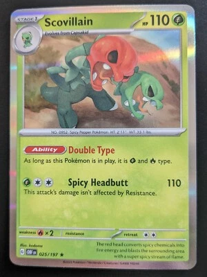 Scovillain 025/197 Holo Rare Obsidian Flames Pokemon TCG - Image 1 of 4