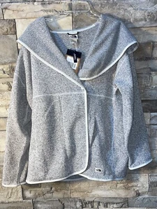 NEW w/tags The North Face Womens Large Crescent Wrap Fleece Hoodie Jacket Gray   - Picture 1 of 8