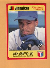 Ken Griffey Jr. Seattle Mariners 1991 Jimmy Dean #2 HOF 2D