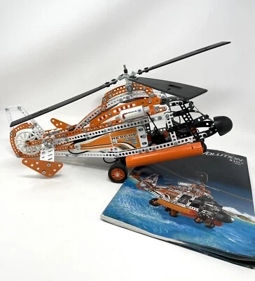 Erector Evolution Rescue Helicopter Meccano Construction Toy Motorized Metal - Image 1 of 4