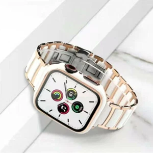 For Apple Watch Ultra2 9 Protector PC Case Band Glossy Ceramics Stainless Steel - Picture 1 of 24