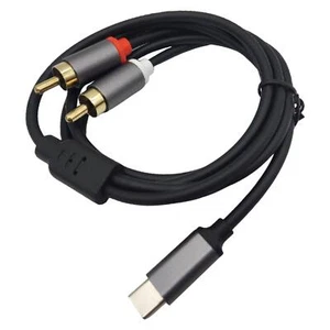 Type-C to double RCA plug cable, AUX auxiliary cable for laptops - Picture 1 of 9