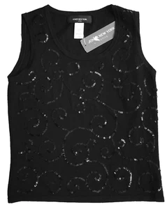 Jones New York Women’s Sequins Vest Size PS Color Black – New - Picture 1 of 5