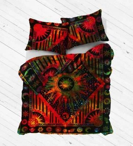 Multi Bedding Set Queen Duvet Cover Mandala Hippie Gypsy Indian Quilt Cover Boho - Picture 1 of 2
