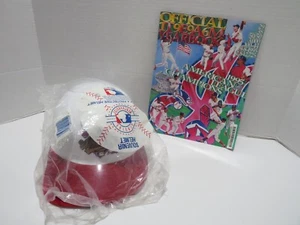 VTG 1995 CLEVELAND INDIANS SOUVENIR HELMET. HAT AND PROGRAM - Picture 1 of 19