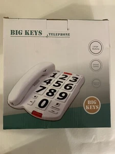 Teléfono Big Keys Blanco (Nuevo, Caja Abierta) - Imagen 1 de 3