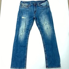 True Religion Jeans Men's World Tour size 36x34 Section Straight Flap Pockets