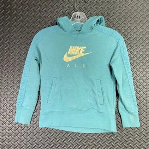 Nike Air Turquoise Blue Pullover Hoodie Sweater Kids Athletic Wear Girls Size XS - Picture 1 of 6