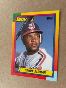 SANDY ALOMAR JR. 1990 TOPPS TRADED #2T CLEVELAND INDIANS  ROOKIE CARD