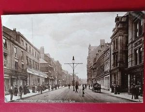 Early Vintage Postcard Of Northumberland Street Newcastle-upon-Tyne ● Posted - Picture 1 of 2