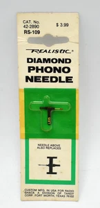 Realistic Diamond Phono Needle RS-109 Cat No 42-2890 - New Old Stock - Picture 1 of 3