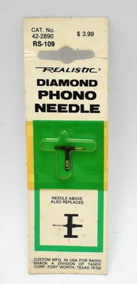 Realistic Diamond Phono Needle RS-109 Cat No 42-2890 - New Old Stock - Image 1 of 3