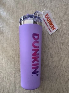 RARE - NEW DUNKIN' 2025 Stainless Steel Soft Touch Tumbler 24oz PURPLE - Bild 1 von 4