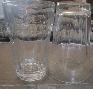 Vasos de 10 paneles Pasabahce Palak de vidrio transparente de 5-5/8" de alto 16 oz. Juego de 2 pavo - Imagen 1 de 3