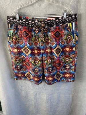 Pantalones Cortos de Natación Robert Graham Para Hombre Talla 38 Multicolor Cremallera y Cordón Foto 1 de 4