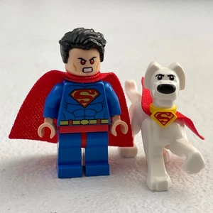 LEGO Superman & Krypto Dog Minifigure DC Heroes 76096 sh0489 - Picture 1 of 7
