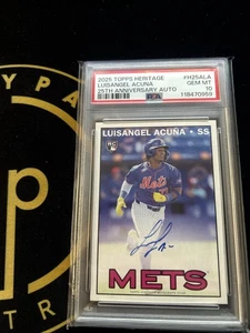 2025 topps heritage luisangel acuna auto /200 psa 10 - Picture 1 of 2